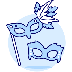 Party Mask Fancy Illustration from UX Duotone Set