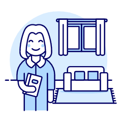 Ralex Home Reading 1 Illustration from UX Duotone Set