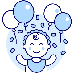 Baby Balloon 1 Illustration from UX Duotone Set