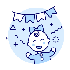 Baby Party Celebration 1 Illustration from UX Duotone Set