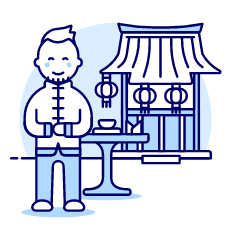 Chinese Restaurant 4 Illustration from UX Duotone Set
