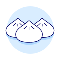 Dumpling Illustration from UX Duotone Set