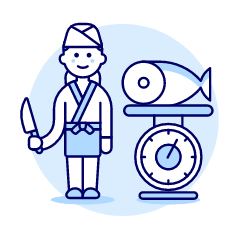 Fish Vendor 2 Illustration from UX Duotone Set