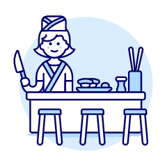 Sushi RESTAURANT 2 Illustration from UX Duotone Set