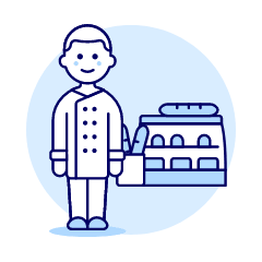 Baker 1 Illustration from UX Duotone Set