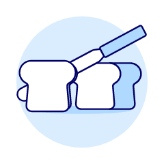 Cutting Bread Illustration from UX Duotone Set