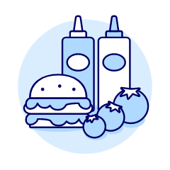 Burger Ketchup Illustration from UX Duotone Set
