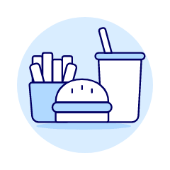 Burger Soda Set Illustration from UX Duotone Set