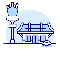 Fastfood Restaurant Illustration from UX Duotone Set