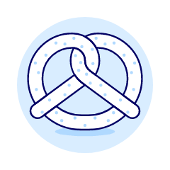 Pretzel Illustration from UX Duotone Set
