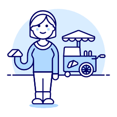 Sandwich Cart 2 Illustration from UX Duotone Set