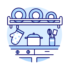 Kitchen Shelf Illustration from UX Duotone Set
