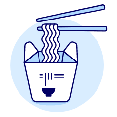 Noodles Illustration from UX Duotone Set