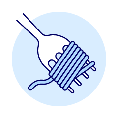 Spaghetti Fork Illustration from UX Duotone Set