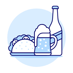 Taco And Beer Illustration from UX Duotone Set