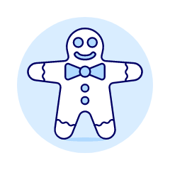 Gingerbread Happy Illustration from UX Duotone Set