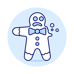 Gingerbread Sad Illustration from UX Duotone Set