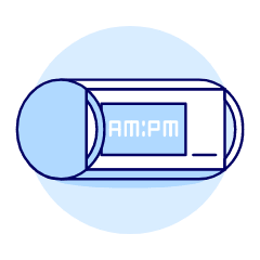 Digital Desk Clock Illustration from UX Duotone Set