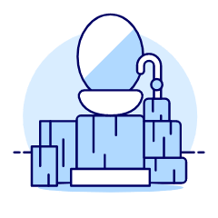 Modern Sink Mirror Illustration from UX Duotone Set