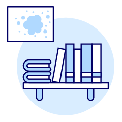 Wall Bookshelf Illustration from UX Duotone Set