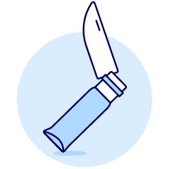 Folding Army Knife Illustration from UX Duotone Set
