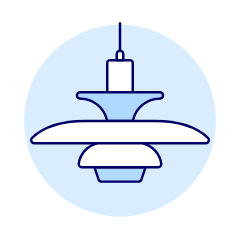 Modern Flower Lamp Illustration from UX Duotone Set