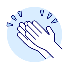 Clap Gesture 1 Illustration from UX Duotone Set