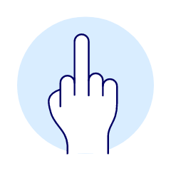 Fuck Gesture 1 Illustration from UX Duotone Set