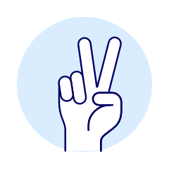 V Sign 1 Illustration from UX Duotone Set