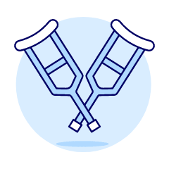 Crutches Illustration from UX Duotone Set