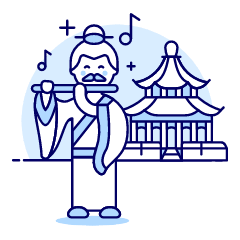 Ancient Asian Illustration from UX Duotone Set