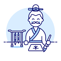 Calligrapher Male Illustration from UX Duotone Set