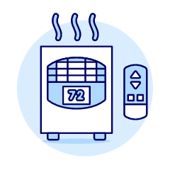 Heater Illustration from UX Duotone Set