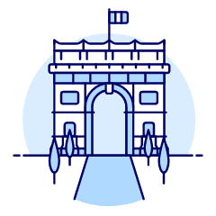 Arch Triumph Illustration from UX Duotone Set