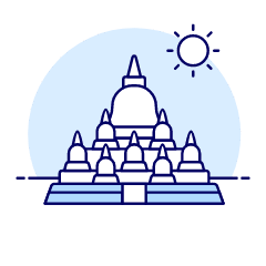 Borobudur Illustration from UX Duotone Set