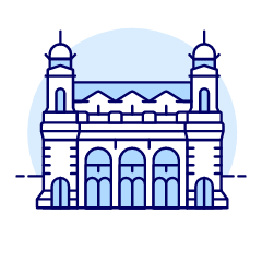 Ellis Island Illustration from UX Duotone Set