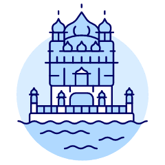 Golden Temple Illustration from UX Duotone Set