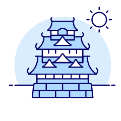 Japanese Castle Illustration from UX Duotone Set