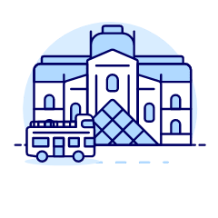 Louvre Museum Illustration from UX Duotone Set