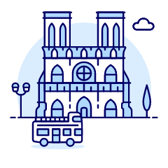 Notre Dame Illustration from UX Duotone Set
