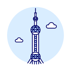 Pearl Tower Illustration from UX Duotone Set