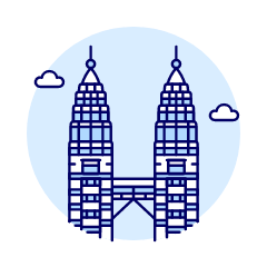 Petronas Twin Towers Illustration from UX Duotone Set
