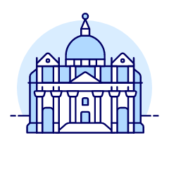 Saint Peter Basilica Illustration from UX Duotone Set