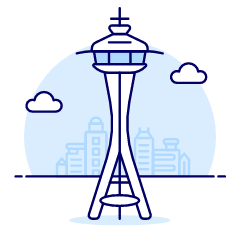 Space Needle TOWER Illustration from UX Duotone Set