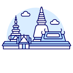 Wat Phra Kaew Illustration from UX Duotone Set