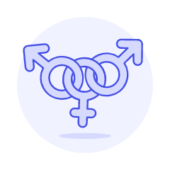 Pride Bisexual Symbol 3 Illustration from UX Duotone Set