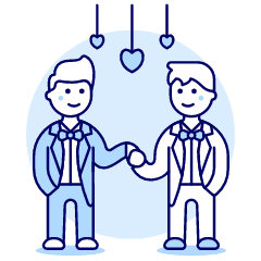 Gay Marriage 1 Illustration from UX Duotone Set