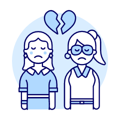 Lesbians Breakup 1 Illustration from UX Duotone Set