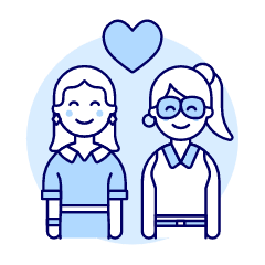 Lesbians Couple 1 Illustration from UX Duotone Set