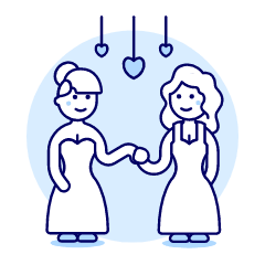 Lesbian Wedding 13 Illustration from UX Duotone Set